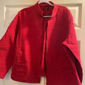 Eileen Fisher Cotton Zip Jacket or Top Size 2X